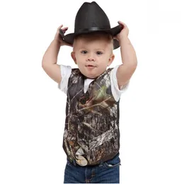 Boy's Formal Wear Camo Westen Jungen Camouflage Real Tree Satin Weste f￼r Kinder Drop Delivery Party Events Dhkqe