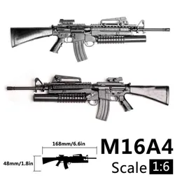 Mini M16A4 Pistolet Model 3D Puzzles Building Cegły Kit Kit Pubg Mobile Block Toys Hurt