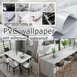 Window Stickers Waterproof Oil-proof Marble Wallpaper Contact Paper Wall PVC Self Adhesive Bathroom Kitchen Countertop