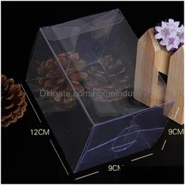 Party Favor Wholesale20Pcs/ Lot 9X9X12Cm Diy Soap Poly Package Boxes 3.54X3.54X4.72 Clear Plastic Pvc Box For Handmade Gift Flower C Dhogy