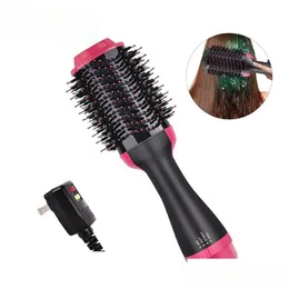 Hair Dryers 3 In 1 Dryer Brush Straightener Curling Iron One Step Drop Delivery Products Care Styling Dhlvj