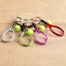 Keychains Fashion Sport Mini Tennis Schläger Anhänger Keychain Keyring Schlüsselkette Ringfinder Holer Accessoires Geschenke für Teenager Fan