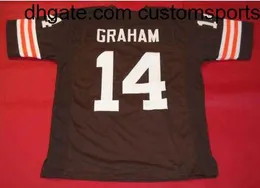 Benutzerdefinierte Männer Jugend Frauen Vintage CUSTOM #14 OTTO GRAHAM College-Football-Trikot Größe S-4XL oder benutzerdefiniertes Trikot mit beliebigem Namen oder Nummer