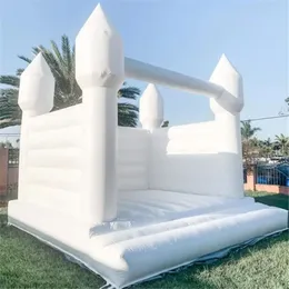 Outdoor Jumping 4x4m Bouncer Inflatable Wedding Bouncy Castle White Bounce House With PVC Base Oxford walls For Adults And Kids