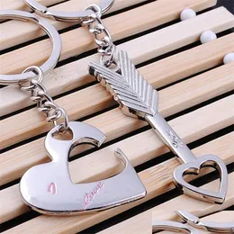Nyckelringar Fashion Lovers KeyChain Arrow Jag älskar dig Heart Chain Keyring Cupid Pendant Ring Mobile Chains Gifts 609 K2 Drop Delivery JE DH41Z