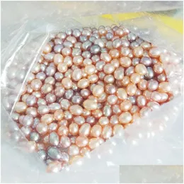 Perla di alta qualità 5A Perle di riso d'acqua dolce sciolte 56Mm / 67Mm Senza foro Colori diversi naturali Per gioielli Fai da te Qt1P005 Drop Dhj4R