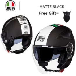 Cycling Helmets Matte Black Motorcycle Helmet 34 Open Face Summer Jet Scooter Half Face Motorbike Helm Capacete Casco Four Season Vespa Helmets J230213