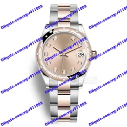 Gorąca sprzedaż mody damski zegarek 31 mm różowy tarcza 278341RBR 178384 Wyświetlacz kalendarza 18K Rose Gold Pasp Diamond Watch Asia 2813 Automatyczne zegarki mechaniczne