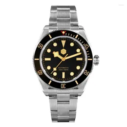 Armbandsur San Martin Men Luxury Watch 40mm Automatiska klockor Mekaniska armbandsur Militärdykare 200m vattentät lysande safir NH35