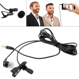 Microphones 4 Pole 3,5 mm headset Microphone Suit Mobiltelefon DSLR Clip-On Lapel Condenser för inspelning / talande föreläsningar