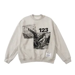 23ss USA Collaborate Holy Hoodie Winter Fashion Plus Size O Neck Men Women High Street Pullover Sweatshirt