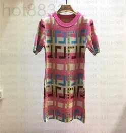 Designer de vestidos casuais T-shirt feminina de malha designer coletes femininos designer Colete com estampa de letras coloridas N4FW