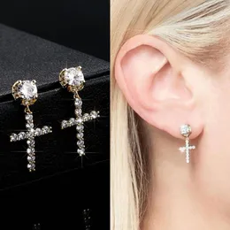 Hoop Earrings Easter Ornament Of The Crucifix Zircon Men And Women Personality Simple