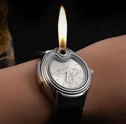 Watch Style Metal Open Flame Lighter Creative Men's Sports Opens Flame Watchs Adjustable Fmale EncendedorInventory Wholesale SN677