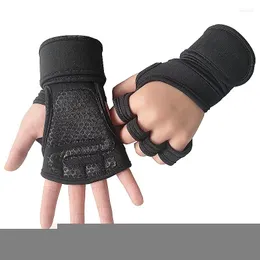 Handledsstöd 1Pair Viktlyft Träningshandskar Kvinnor Män Fitness Sports Body Building Gymnastics Gym Hand Palm Workout Protector
