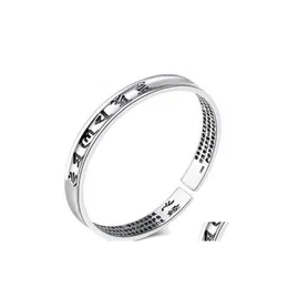 Bangle Femme Psera Exquisite Open Women Sterling Jewelry placcato Sier Cuff Bijoux Braccialetti Drop Delivery all'ingrosso Dhjw8