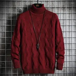 سترات الرجال الصبي e بوي بالإضافة إلى حجم M-3XL Men Sweater Sweater Sweater Turtleneck الصلبة الذكور العصرية البسيطة الترفيهية ناعمة دافئة جميع المباراة الوسيم