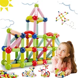 Blocchi Magnetic Building Toy Bambini Fai da te Magnet Sticks Balls Construction Set Giochi Giocattoli educativi Montessori per bambini Regali 230213