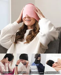Outdoor Gadgets Gel-Eis-Kälte-Therapie-Migräne-Entlastungskappe, bequeme, dehnbare Packung, Augenmaske für geschwollene Kompressenmütze