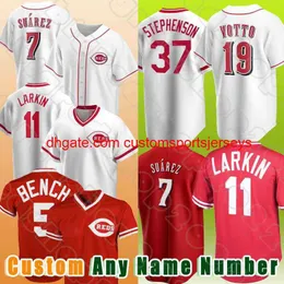 Stich 5 Johnny Bench 19 Joey Votto Baseball Pete Rose Trikots Barry Larkin Jonathan India Hunter Greene Tyler Stephenson Eugenio Suarez Ken Griffey Jr. Matt Reynolds