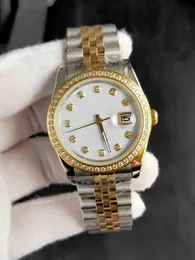 Moda damskie zegarki Diamentowe 36 mm Automatyczna mechaniczna kobieta zegarek złoto pasek ze stali nierdzewnej Top Dress Designer Kobiet Miłośnicy na rękę Pary