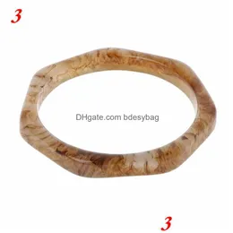 Bangle Tortoiseshell Acrylic Bracelet Resin Brown Leopard Mottled Women Jewelry Drop Delivery 202 Dht7H