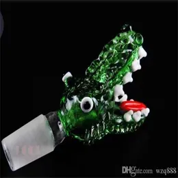 Testa a bolla simile a un rubinetto verde smeraldo, bong in vetro all'ingrosso, pipe ad acqua in vetro, narghilè, accessori per fumatori,