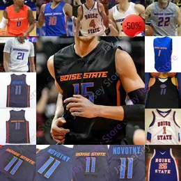2020 Özel Boise Eyalet Basketbol L Jersey NCAA KOLEJİ DERRICK ALSTON JESSUP WILLIAMS KIGAB HOBBS Hutchison Akot Doutive Smith Shaver Jr.