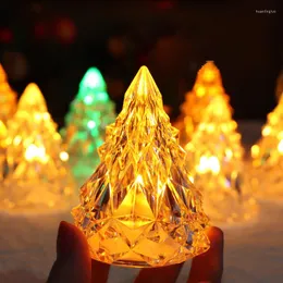 Christmas Decorations Tree Night Light Iceberg Atmosphere Lights Acrylic Crystal Decoration Home LED Hanging Ornament