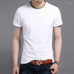 Men's T Shirts 2023 Summer Men Brand Soild Color T-Shirt Top Short Sleeve Fashion O-Neck Tshirt Cotton Thirts Male Teeshirt M-4XL