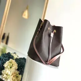 Hohe Qualität Umhängetaschen Frauen Mode berühmte NEONOE Umhängetaschen L Blumendruck Designer-Handtaschen Dame Leder Eimer Taschen Purs254h