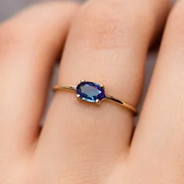 Band Rings Wedding Engagement Dating Rings For Women Female Opal Gold Color Dainty Ring With Stone Fashion Y2k Jewelry Gift Wholesale R865 G230213