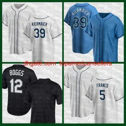 Maglia da baseball personalizzata Kevin Kiermaier Wander Franco Wade Boggs Randy Arozarena Tyler Glasnow Corey Kluber Ji-