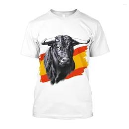 Camisetas para hombres Jumeast 3d camisa impresa de toros del norte de África para hombres camisetas españoles suaves de gran tamaño ropa streetwear thirty