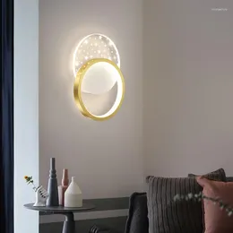 Lâmpadas de parede Lâmpada de acrílico leve para corredor de cabeceira de cabeceira de cabeceira decoração de iluminação interna Decoração de aranha de aranha de coração