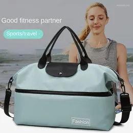 Borsoni 2023 Borsa da viaggio pieghevole Borsa da viaggio asciutta e bagnata Fitness di grande capacità Sport Yoga Bagagli Espansione multifunzionale Impermeabile