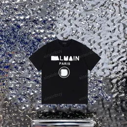 xinxinbuy Männer Designer T-Shirt 23SS Paris große Buchstaben Muster drucken Kurzarm Baumwolle Frauen weiß schwarz XS-2XL
