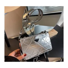 Evening Bags Handbag Trendy Womens Lattice Mirror Sier Mini Square Mouth Red One Messenger Factory Wholesale 70 Off Drop Delivery La Dheii