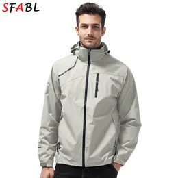 Mens jaquetas da primavera masculino homem impermeável casaco de quebra -vento esportivos ao ar livre Casacos de chuva Multipockets Outwear 230214
