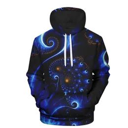 Erkek Hoodies Sweatshirts 2023 Ürün Gradyan Renk Deseni Trend Sıradan 3D Dijital Baskı Yetişkin Kapüşonlu