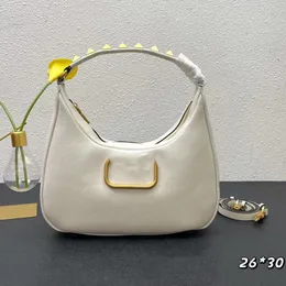 Designer tote rivet Baguette Sliding Chain Handbag Fashion Shoulder Sheepskin Purse Cross Body Leather bag Letter Hasp Pouch