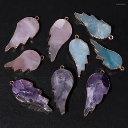 Colares pendentes 1pcs quartzo natural charme de pedra colorida de asa única de asa única Amazonita para fazer jóias diy
