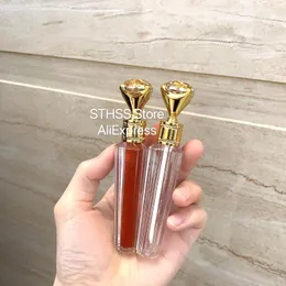 Förvaringsflaskor 20/50 st guldläppglansrör med diamantlock liten läppstift påfyllbar tom läppglans förpackning kosmetisk behållare diy