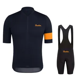 Bisiklet Jersey Setleri Raudax Erkekler Kısa Kollu Jersey Setleri Ropa Ciclismo Hombre Yaz Bisiklet Giyim Triatlon Önlük Şortu Takım Bisiklet Üniforması 230213