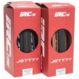 Opony IRC Jetty Plus 700x23/25/28c 23/22/28-622 Pneu Oryginalna składana opona rowerowa 60TPI Black Brown Bike Tire Tire Cycling Parts 0213