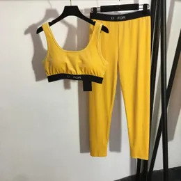 Tasarımcılar Kadınlar İki Parçalı Pantolon Nedensel Tank Top Pantolon Sporları Marka Mektubu Fashions Setleri Seksi iç çamaşırı bikini s xl