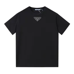 T-Shirt für Damen und Herren, Designer-T-Shirt mit Buchstaben-Aufdruck, 100 % Baumwolle, T-Shirt mit Rundhalsausschnitt, kurzärmelig, Sommer, lässig, Unisex, Tops, modische Kleidung, 2 Farben