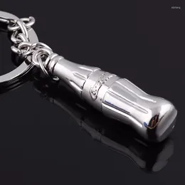 Chavedias Creative Zinc Lomia Metal Metal tridimensional Alta simulação Coke Bottle Shape Kichain Car Chain Key Chain Presente Custom S009