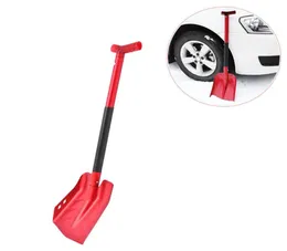 Brooms Dustpans Enhanced Type Aluminium Alloy Telescopic Snow Shovel Portable med Cutter Saw Car Ice Scraper för att bryta ärlig 27661348