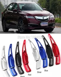 2pcs ألومنيوم سيارات التوجيه العجلة التحول امتداد shifter امتداد ل acura tlx 201520177455464